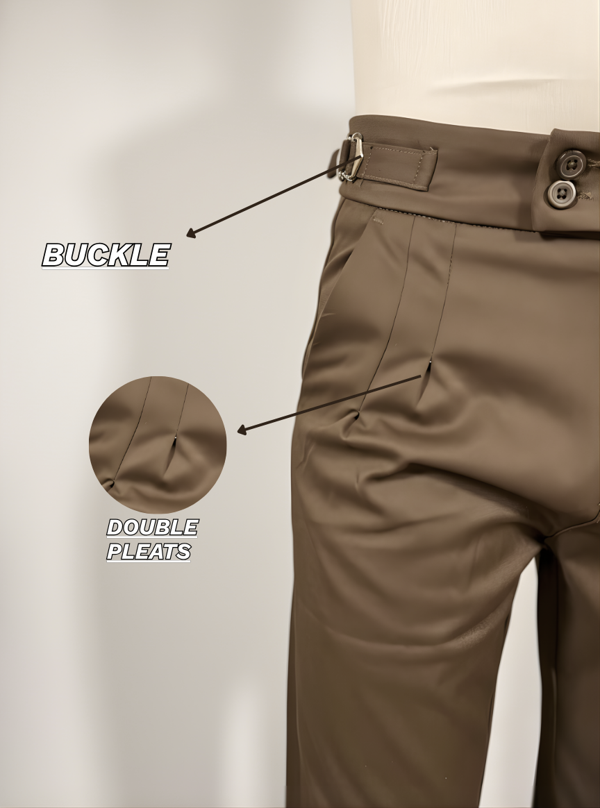 Classic Gurkha Pants with waist adjusters (Chocolate)