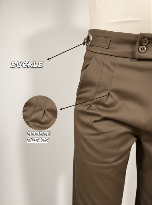 Classic Gurkha Pants with waist adjusters (Chocolate)