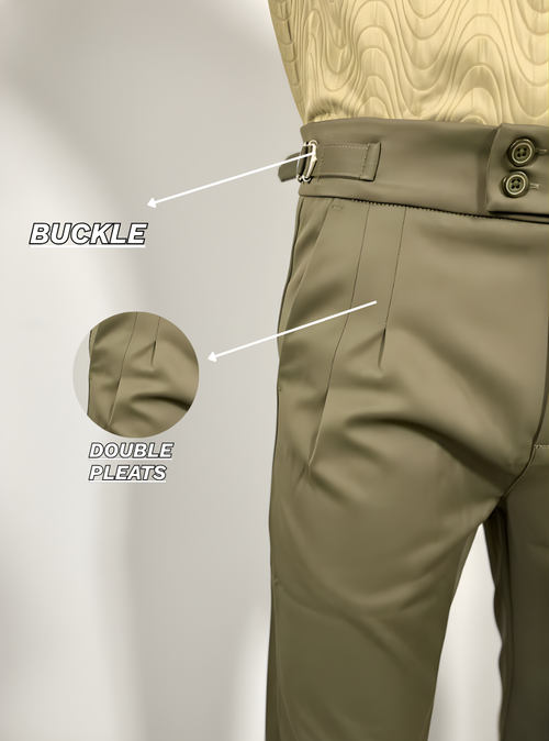 Classic Gurkha Pants with waist adjusters (Dark Green)