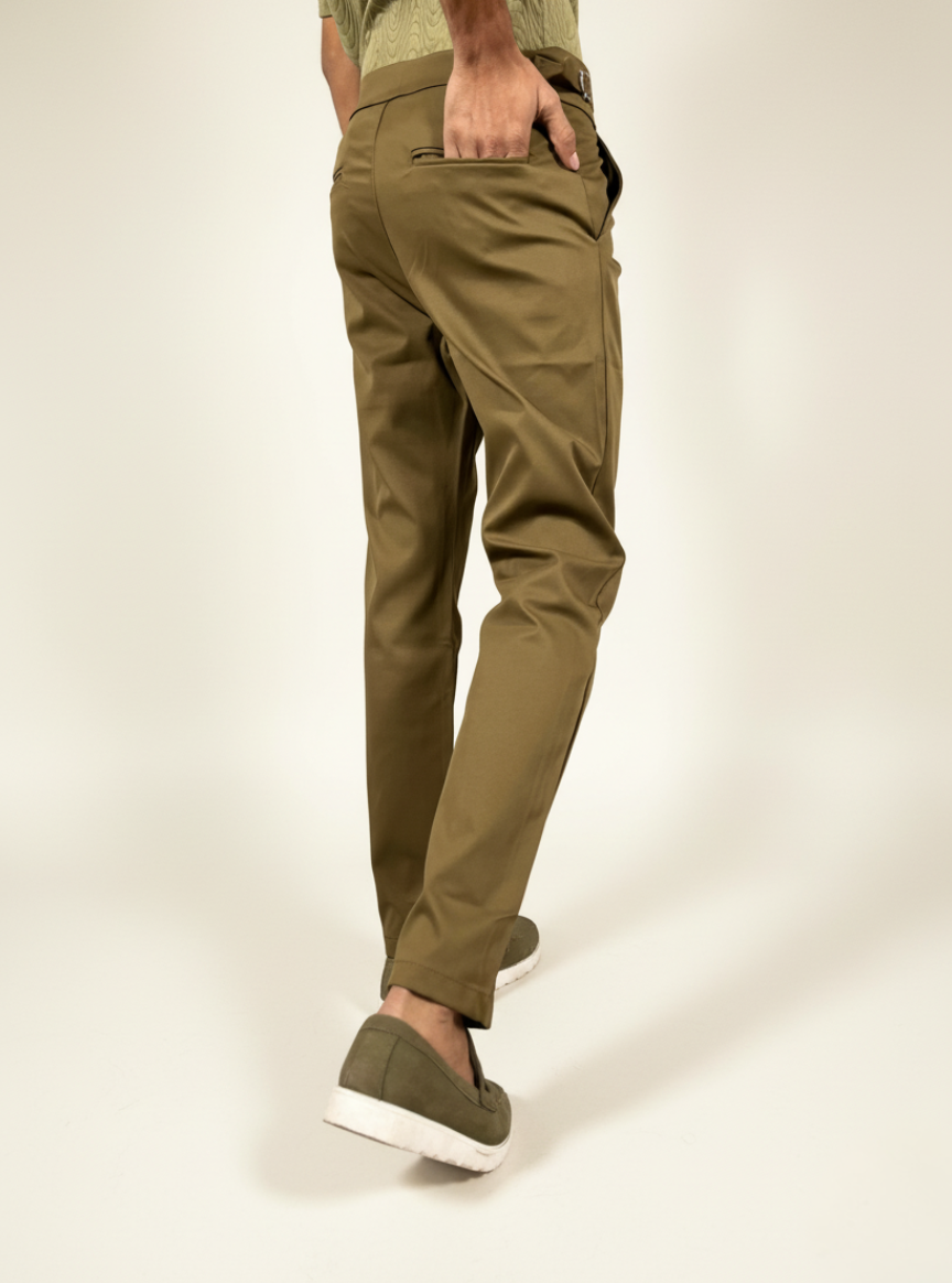 Classic Gurkha Pants with waist adjusters (Light Brown)