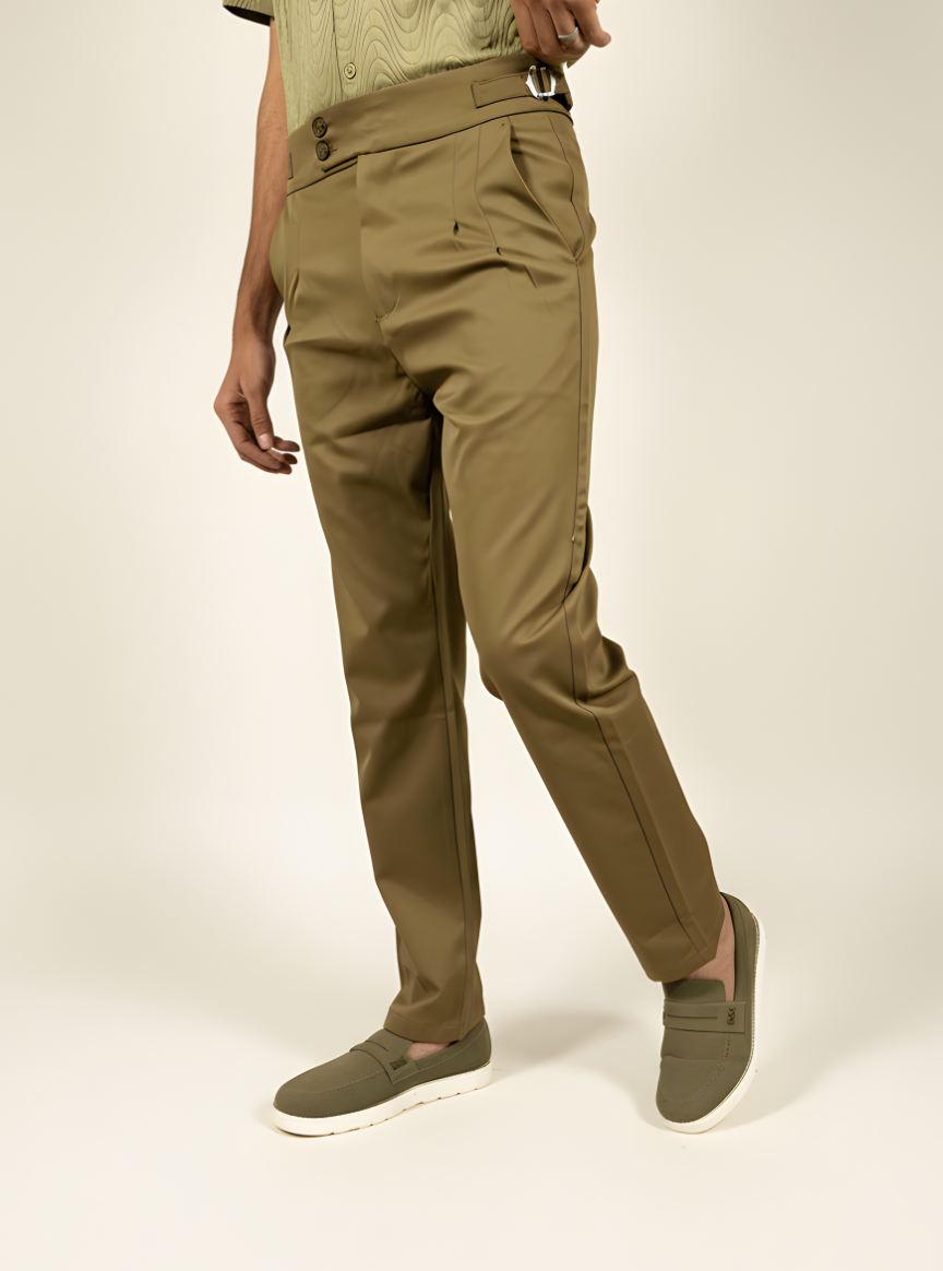 Classic Gurkha Pants with waist adjusters (Light Brown)