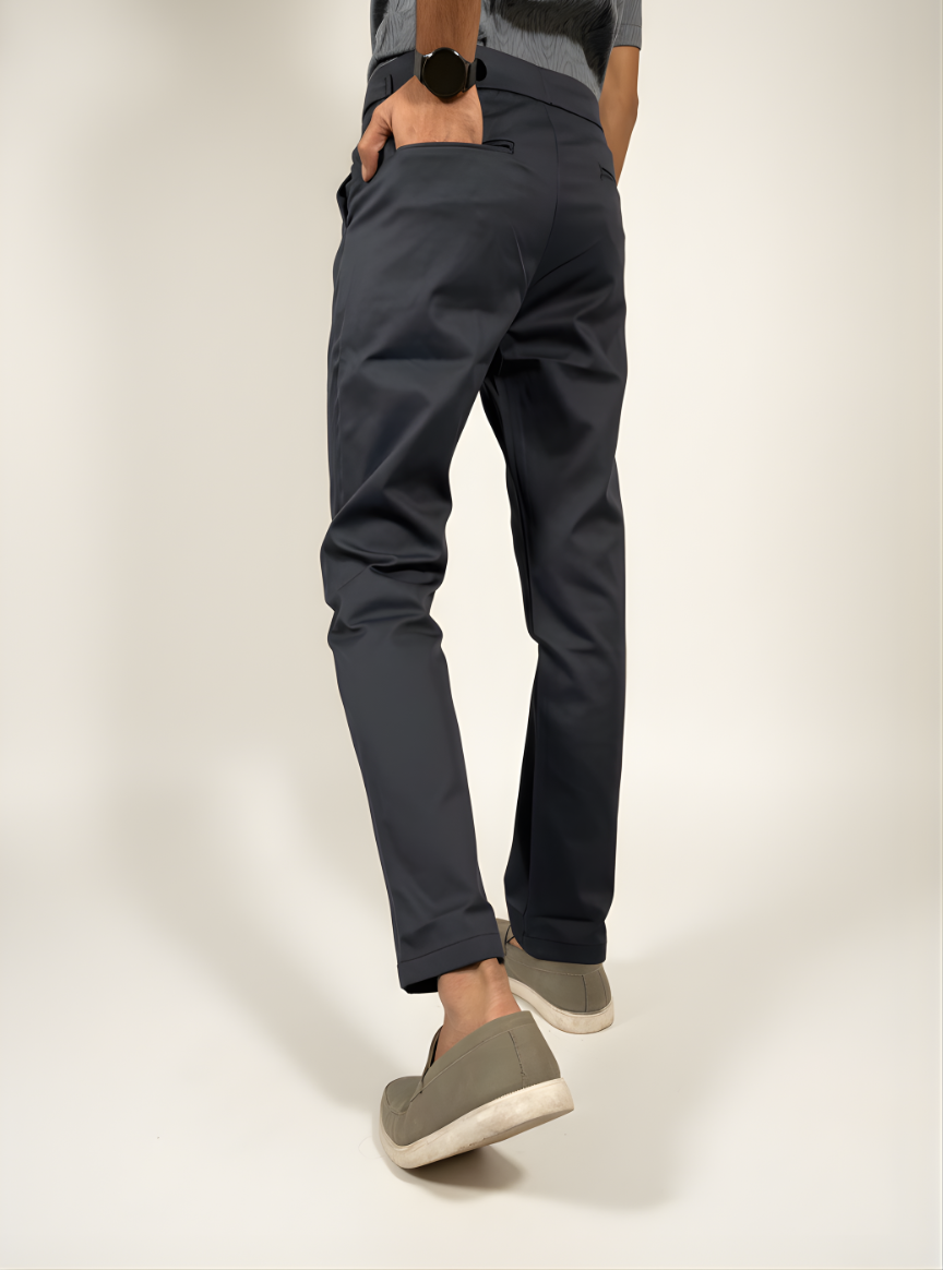 Classic Gurkha Pants with waist adjusters (Navy Blue)