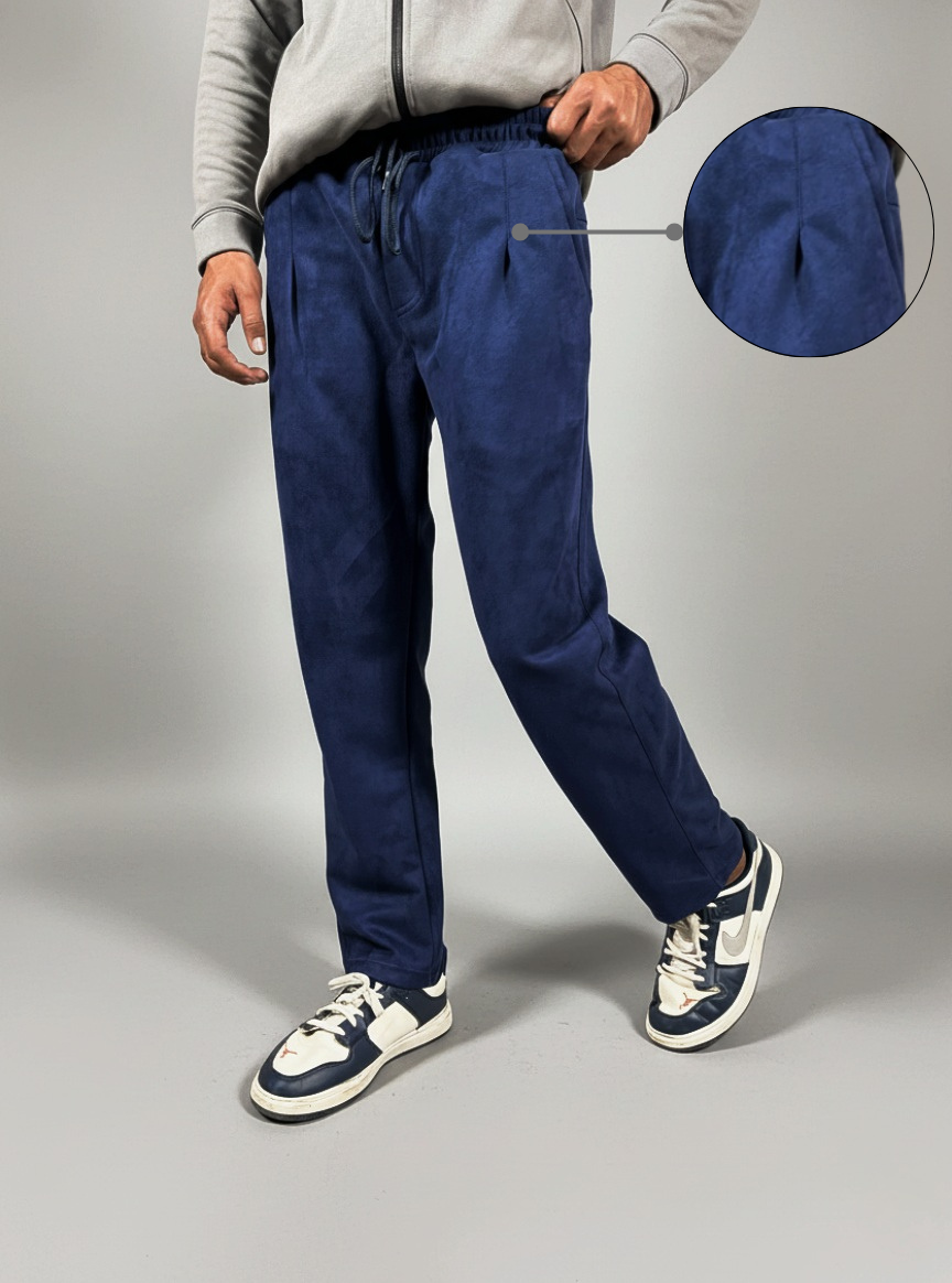 Classic Pleated Trouser (Blue)