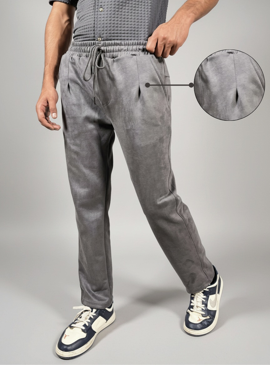 Classic Pleated Trouser (Gray)